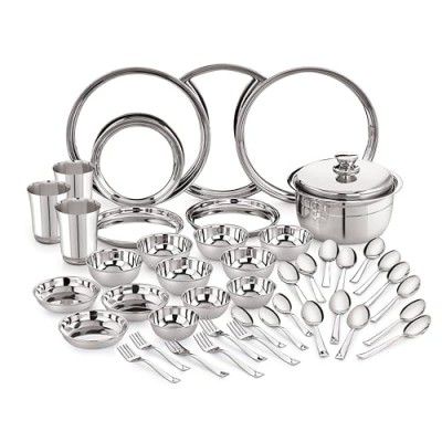 Neelam Stainless Steel Dinner Set Shagun (45 Pcs Set)