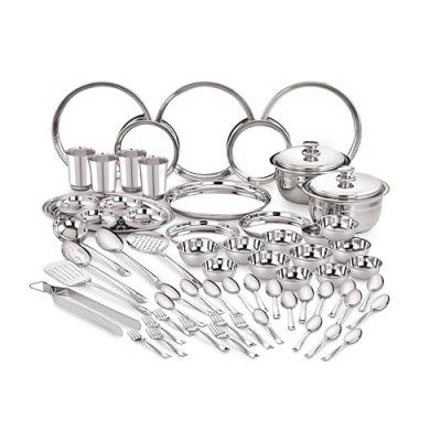 Neelam Stainless Steel Dinner Set Shagun (65 Pcs Set)