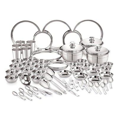 Neelam Stainless Steel Dinner Set Shagun (70 Pcs Set)