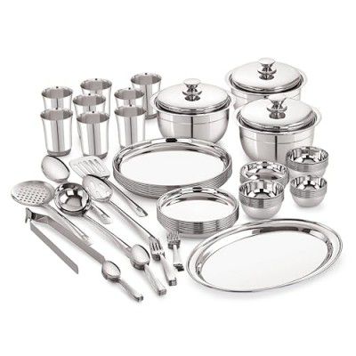 Neelam Stainless Steel Shagun Dinner Set (101 Pcs Set)