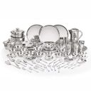 Neelam Stainless Steel 24 Gauge Premium Dinner Set, 81 Pcs...