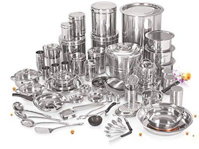 Neelam Stainless Steel Premium 151 pc Wedding Dinner Set