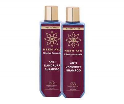 NEEM AYU Effective Ayurveda Anti Dandruff Conditioning Shampoo 200Ml*2 | Reduce Dandruff & Itchy Scalp| Promote Hair Growth| Sulphate And Paraben Free | For Women, Men & Kids