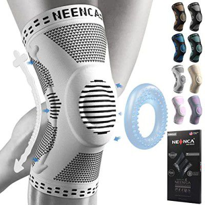 NEENCA Professional Knee Brace, Compression Knee Sleeve with Patella Gel Pad & Side Stabilizers, Knee Support Bandage for Pain Relief, Medical Knee Pad for Running, Workout, Arthritis, Joint Recovery 