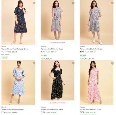 Neesh Womens Dresses Upto 90% Off | Start @ 174