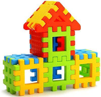 Negi Happy Home Building Blocks and Construction Toy for Kids 16 Pieces (Age 2 to 5, Multicolor) Jr