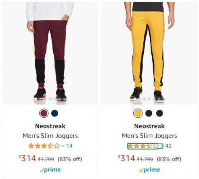 Neostreak Men's Slim Joggers up to 83% off
