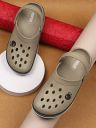 NEOZ Men Brown & Black Rubber Clogs...