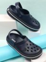 NEOZ Men Navy Blue & White Rubber Clogs...