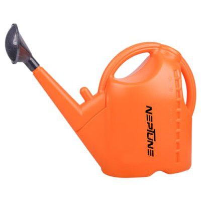 Neptune Simplify Farming Watering Can (10L) | Plastic Orange Water Can With Sprinkler Cap for Plants/Garden | Water Spray