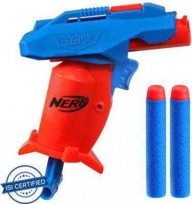 Nerf Alpha Strike Slinger SD-1 Single-Fire Dart Blaster, Incl. 2 Darts, for Ages 8+ Guns & Darts  (Multicolor)