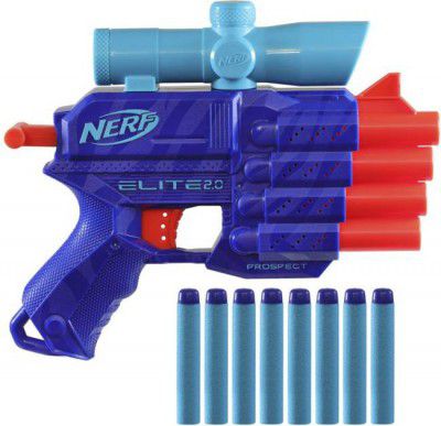 Nerf Elite 2.0 Prospect QS-4 Toy Blaster,4-Dart Blasting,Targeting Scope,Incl.8 Darts Guns