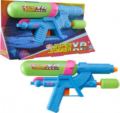 Nerf SuperSoaker XP35 Water Blaster, Air Pressurized System, Branded Holi Pichkari Water Gun (Multicolor)
