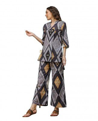 Nermosa Women Rayon Blend Co-Ord Set | Kurta Sets | Kurta Pant Set | Summer Suit | Printed Kurti With Pant Set