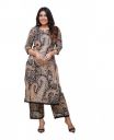 Nermosa Women Viscose Printed Straight Kurta Pant Set...
