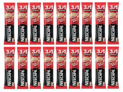 Nescafe 3 In 1 Original 18 Sachets Each Instant Coffee 17.5Gm, Powder, Box