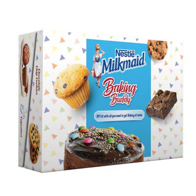 Nestlé MILKMAID Baking Buddy, 500 g, All-in-one DIY Kit for Baking, contains baking powder, cocoa powder, cupcake moulds, recipe booklet