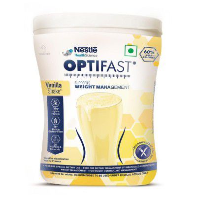 Nestlé Optifast Weight Management Shake | 400 G Jar , Vanilla Flavour | Scientifically Designed Weight Loss Diet | Meal Replacement Shake for Weight Loss | 