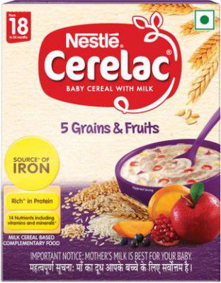 Nestle Cerelac 5 Grains & Fruits From 18 to 24 Months Cereal  (300 g, 18+ Months)