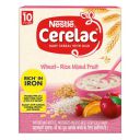 Nestle CERELAC Baby Cereal with Milk, Wheat-Rice Mixed Fruit – From 10 Months, 300g Bag-In-Box Pack...