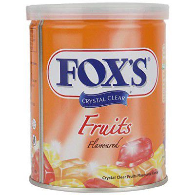 Nestle Foxs Crystal Clear Flavored Candy Tin, Fruits, 180 g