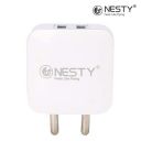Nesty GR-511 2.4 Amp Dual Port USB Adapter with V8 Data Cable (White)...