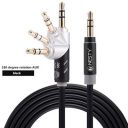 Nesty GR-N1 Aux Cable - 3.9 Feet (1.2 Meters) - (Black-Grey)...