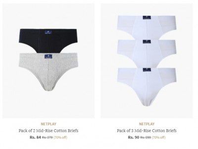 NETPLAY Men's Briefs at Minimum 60% off