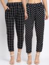 NEUDIS Women Pack of 2 Black & Navy Blue Regular Fit...