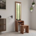 NEUDOT DALLAS DST Engineered Wood Dressing Table  (Finish Color - , TEAK, Knock Down)...