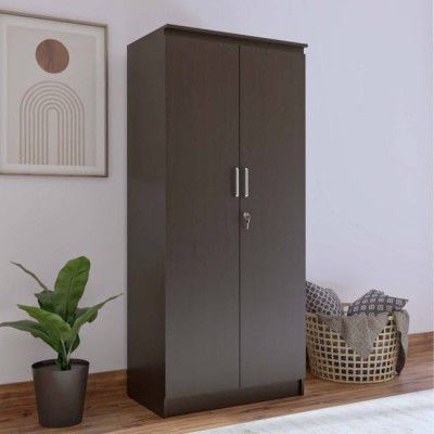 NEUDOT MONO Engineered Wood 2 Door Wardrobe  (Finish Color - Wenge, Knock Down)