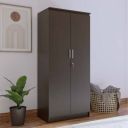 NEUDOT MONO Engineered Wood 2 Door Wardrobe  (Finish Color - Wenge, Knock Down)...