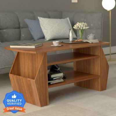 NEUDOT SMASH Engineered Wood Coffee Table  (Finish Color - TEAK, Knock Down)
