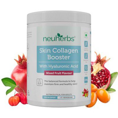 Neuherbs Collagen Supplement- 210 Gram ( Mixed Fruit, 30 Servings)|with Antioxidant for Glowing & youthful skin.