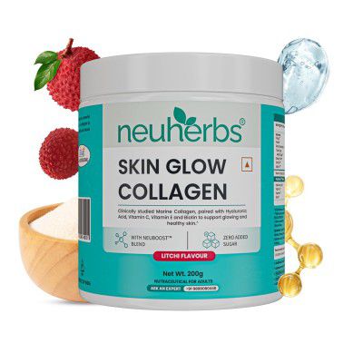 Neuherbs Collagen Supplement  | Litchi Flavour, 200g