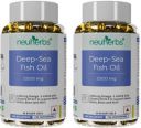 Neuherbs Deep Sea Fish Oil 2500 Mg(Omega 3 1486 mg; 892 mg EPA; and 594 mg DHA per serving)  (2 x 30)...