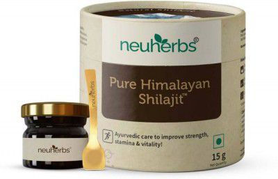 Neuherbs Pure Himalayan Shilajit Resin -15g (For Improving Strength, Stamina & Vitality)