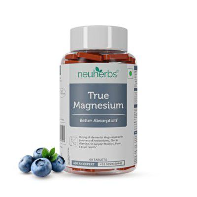 Neuherbs True Magnesium Glycinate Supplement 1600Mg - 60 Tablets 