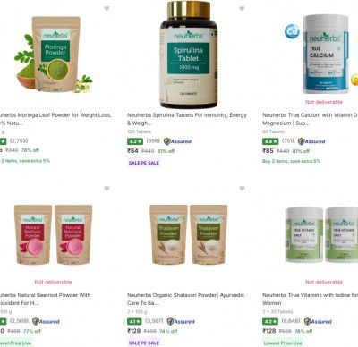 Flipkart : Upto 88% OFF - Neuherbs Vitamin Supplement