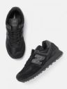 New BalanceMen 574 Black Woven Design Sneakers...