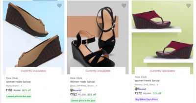 Flipkart: Upto 90% OFF On New Club Womens Heels and Sandal For Womens 