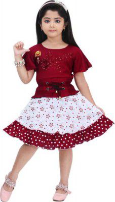 NEW COLLECTIONS  Girls Below Knee Casual Dress  (Beige, Full Sleeve)