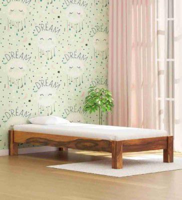 NEW LOOK FURNITURE Solid Sheesham Wood Single Bed Cot Without Storage | Single Size Bed for Bedroom | Multipurpose Use Bed- Honey Teak 7