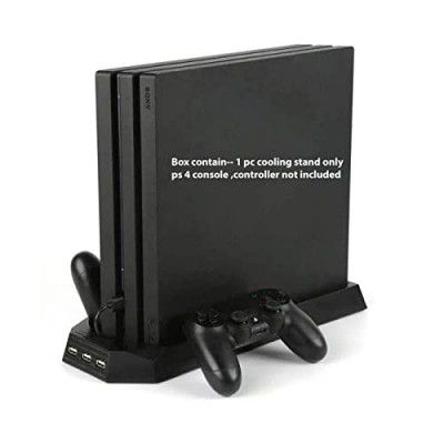 New World PS4 Pro Vertical Stand Cooling Fan Dock USB Hub for PS4 Pro Console
