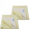 Newnik Quick Waterproof Dry Sheet Small Combo Pack of 2 Yellow (Each Size : 50 cm x 70 cm)...