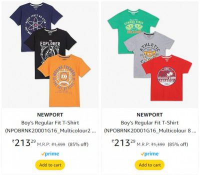 NEWPORT Boy's T-shirt up to 85% Off