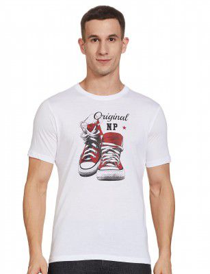 NEWPORT Men Black Graphic Print Cotton T-Shirt