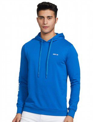 NEWPORT Men's Cotton Blend Hooded and Crew Neck Sweatshirt (NPMEPSS20021B12002_Blue_M)
