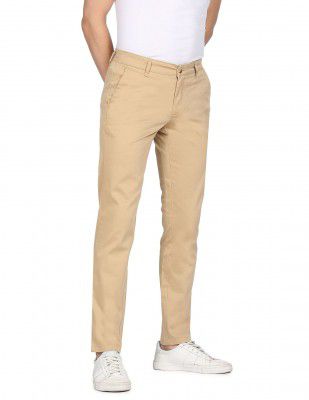 Newport Regular Men Mid Rise Solid Casual Trousers (NPMCCTR20147K05_Brown_30)