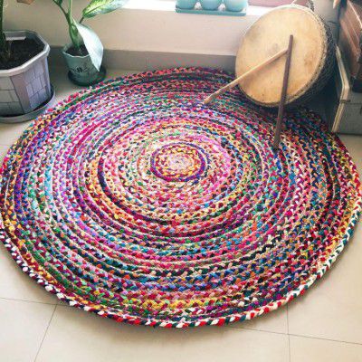 NEWWAYSS Jute Carpet for Living Room,Rug for Bedroom,Rug for Hallway, 2'x2' [feet])